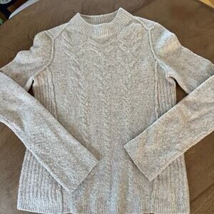 Free People Cozy Cable Knit Sweater - Cream